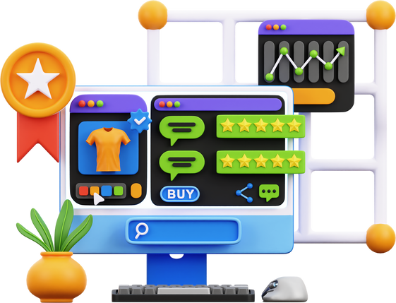 3D E-Commerce Product Review Interface