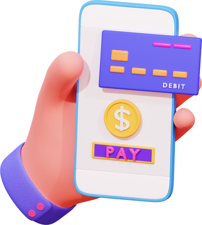 3d hand gesture online payment with debit card